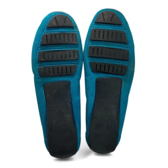 Pierre Dumas Turquoise Blue Suede Penny Loafers Women’s 8 - Picture 4 of 14